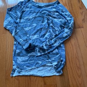 Blue cameo long sleeve shirt